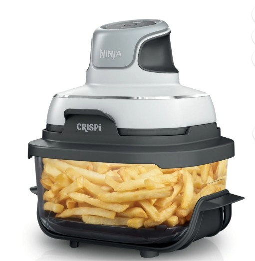 Ninja Crispi 3-in-1 Glass Air Fryer, 4-Qt Glass Container with Lid, 3 Functions, Air Fry, Recrisp, Portable, Dishwasher Safe, FN090 White