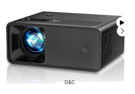 Mini Projector 1080P Portable Projector Compatible with iPhone/Android/PS4/Laptop/TV Stick, Built-in Hi-Fi Speaker, for Home Theater/Indoor Outdoor Movies/Gaming