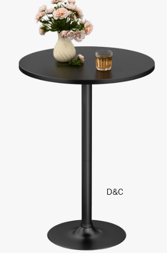 Mahnomen 39.4-inch Round Bistro Table with Pedestal Base for Kitchen Island, Home Bar