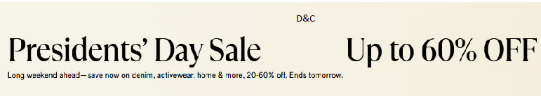 Macys Presidents’ Day sale is live