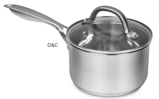 Sedona Kitchen Pro Stainless Steel 1.5-Qt. Saucepan with Glass Lid