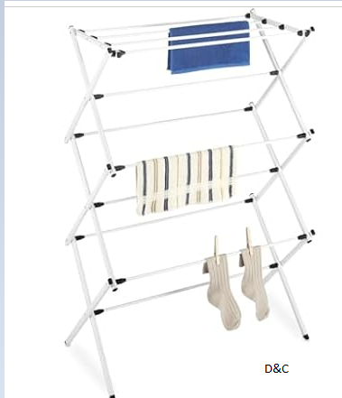 Whitmor Foldable Clothes Drying Rack: 3 Tier Laundry Drying Rack