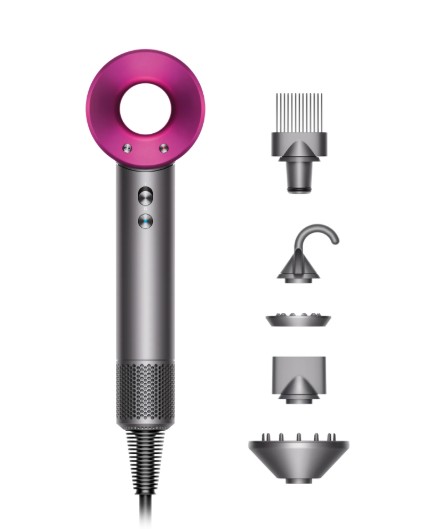 Restored Premium Dyson Supersonic Hair Dryer Iron/Fuchsia (Refurbished)