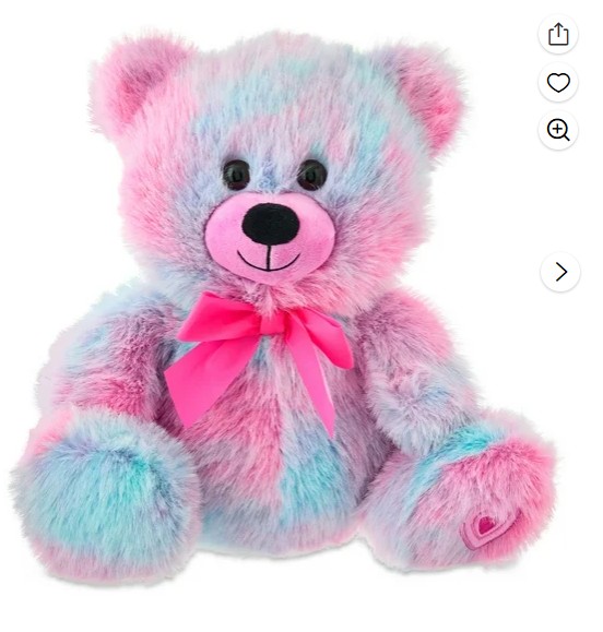 Large Candy Scented Bear Plush, Tie-Dye, 16″, Valentine’s Day by Way To Celebrate