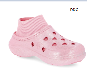 Justice Little & Big Girl Glitter Sock Clog