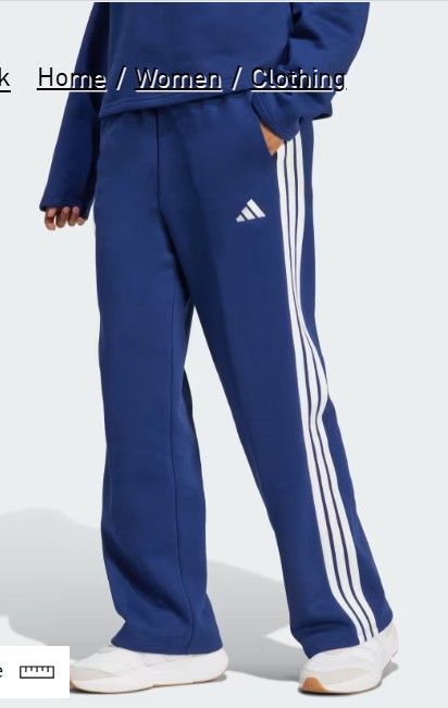 Essentials 3-Stripes Open-Hem Fleece Pants
