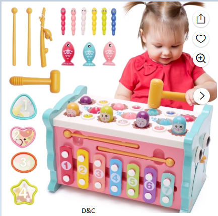 ORFELD Montessori Learning Toys 8 in 1 Baby Sensory Toys Toddler Educational Gifts for Kids 1- 3Y Boys & Girls