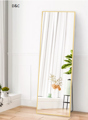 CONCETTA 59″x16″ Rectangle Full Length Mirror, Full Body Standing Mirror Floor Mirrors, Gold