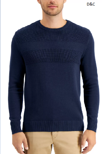 Men’s Textured Cotton Sweater
