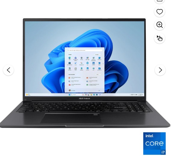 ASUS Vivobook 16″ WUXGA Laptop Intel Core i7-1355U 16GB RAM 512GB SSD Black