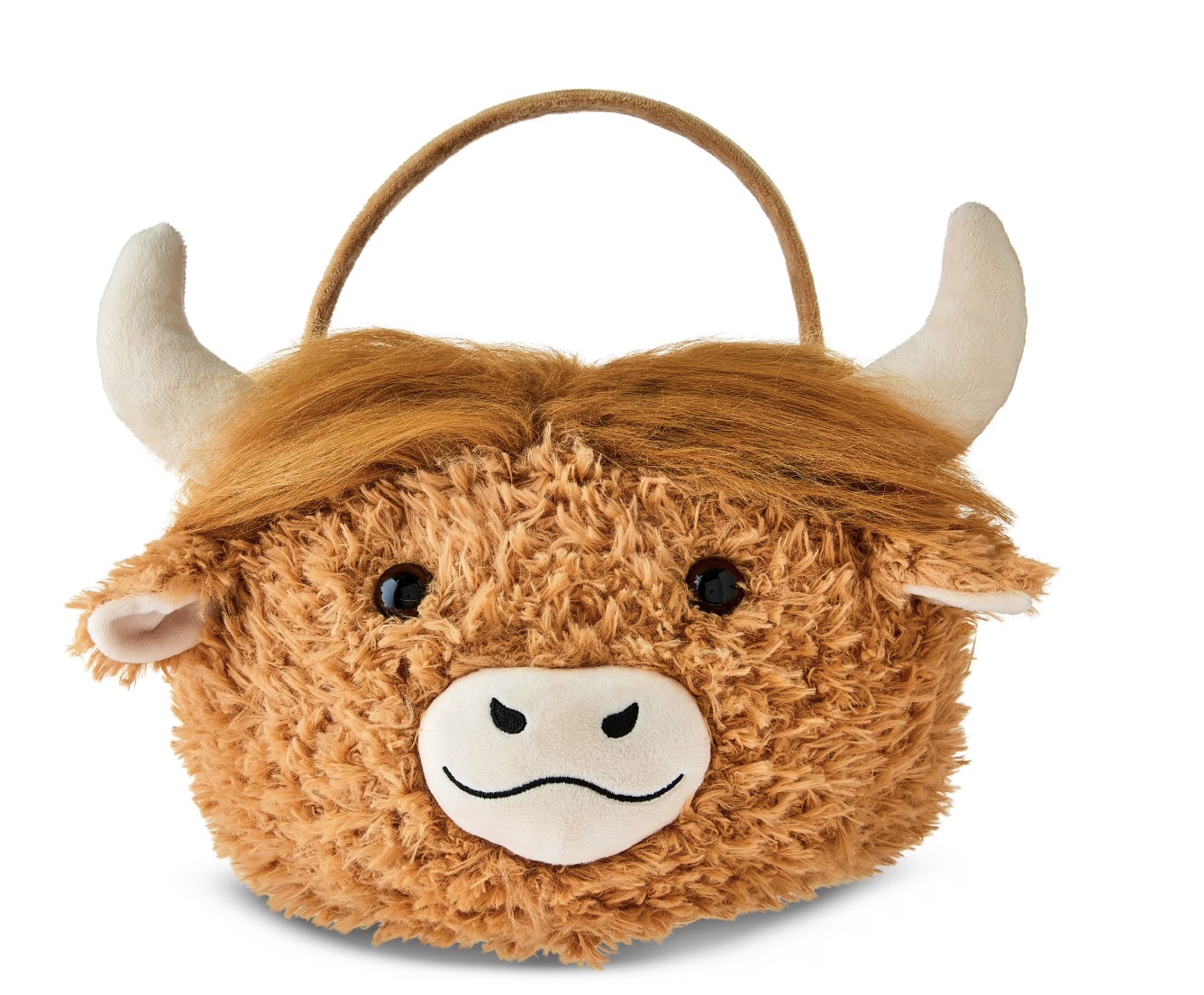 Plush Cow Basket — Brown, 9″ x 6″ (Easter) by Way To Celebrate