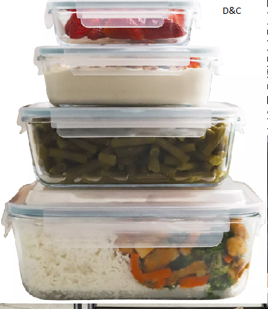 4-Piece Glass Food Storage Set