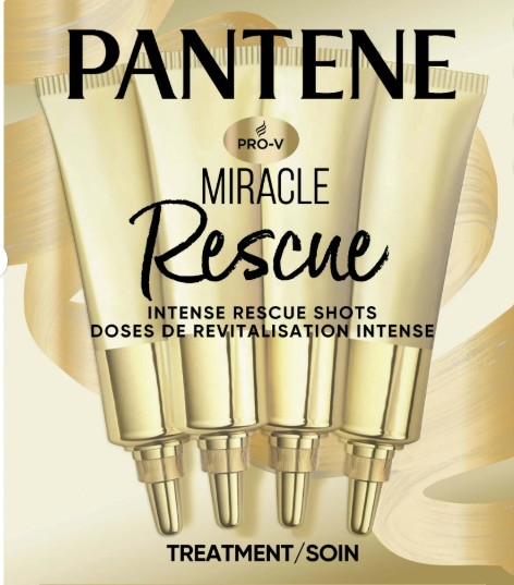 Pantene Intense Rescue Shots, Targets Extreme Damage, Nourishes & Helps Prevent Split Ends, Protects Hair Bonds, 2.0 oz