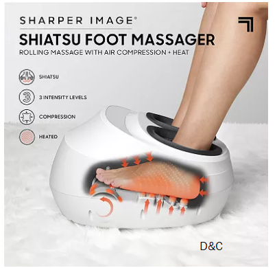 Sharper Image Shiatsu Foot Massager with Compression and Heat