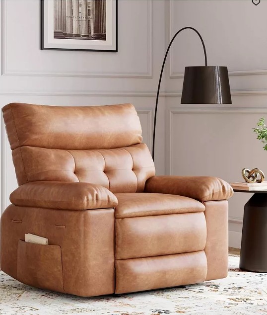 27” Oversized Massage Recliner Chair for Adults, Lounge Recliner with Vibrating and Heating