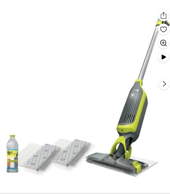 Shark VACMOP Cordless Hard Floor System, with Disposable VACMOP Pads, 12 Oz Shark Multi-surface Hard Floor Cleaner, VM200