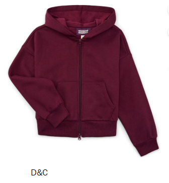 Weekend Academy Girls Hooded Full Zip Fleece Jacket, Sizes 4-18