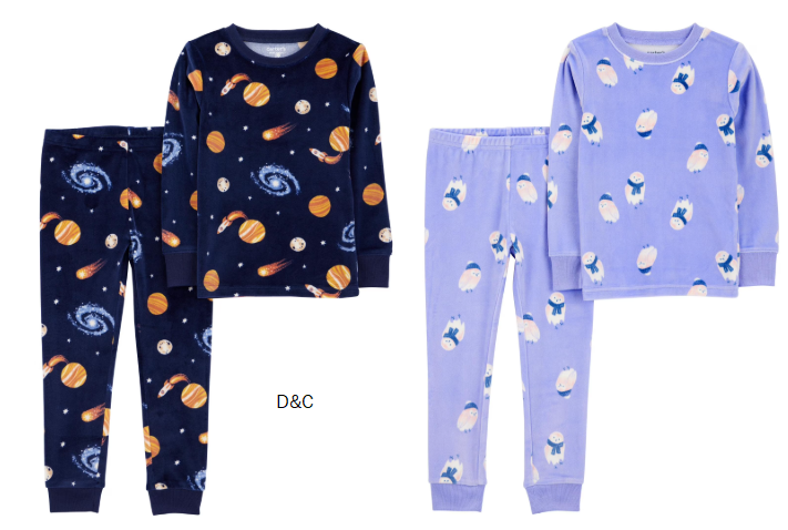 Carter’s Child of Mine Toddler Cozy Pajama Set, 2-Piece, Sizes 12M-5T