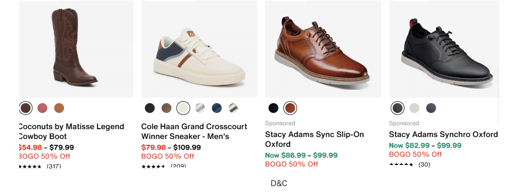 Buy 1 Get 1 50% off Shoes at DSW