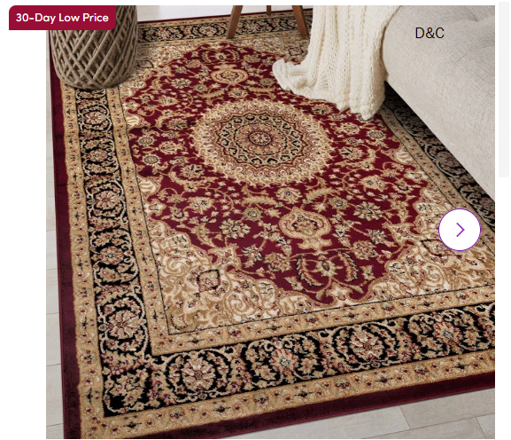 Shiflett Oriental Burgundy/Mustard/Black Area Rug
