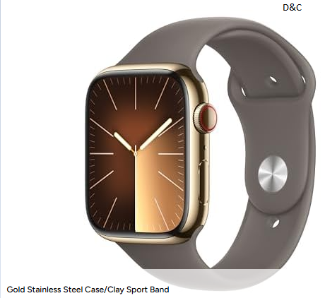 Apple Watch Series 9 [GPS + Cellular 41mm] Smartwatch – Fitness Tracker, Blood Oxygen & ECG Apps, Always-On Retina Display