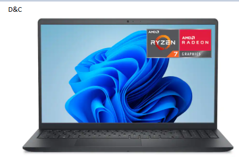 Dell – 15.6″ FHD Laptop – AMD Ryzen 7 7730U 2023 – 16GB Memory – 1TB Storage – Carbon Black