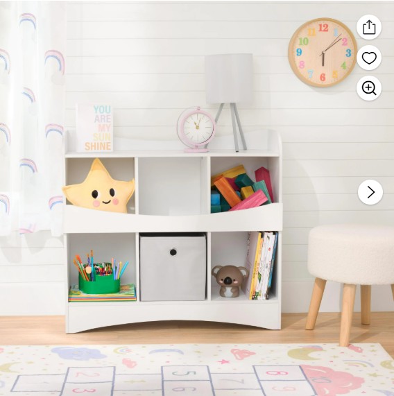 BYO Kids Toy Storage & Bookcase, White