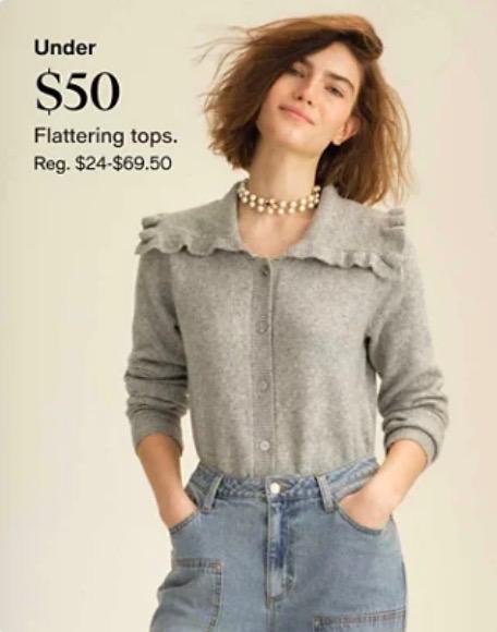 Flattering tops under $50