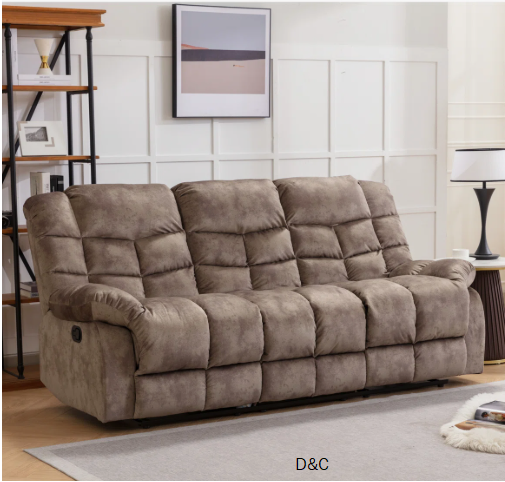 Edilmar 83.1” Wide Contemporary and Overstuffed Manual Reclining Sofa with Wide Backrest