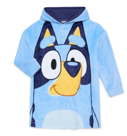 Bluey Girls Hooded Cozy Sleeper, Sizes S-XL