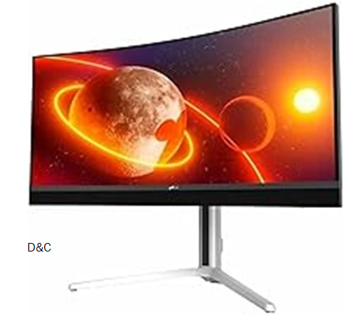 Mobile Pixels 34″ Mini-LED Curved Gaming Monitor, WQHD 3440×1440 165Hz 1ms, HDR1000, 99% sRGB/Adobe RGB, 90W USB-C, FreeSync Premium, Built-in Speakers