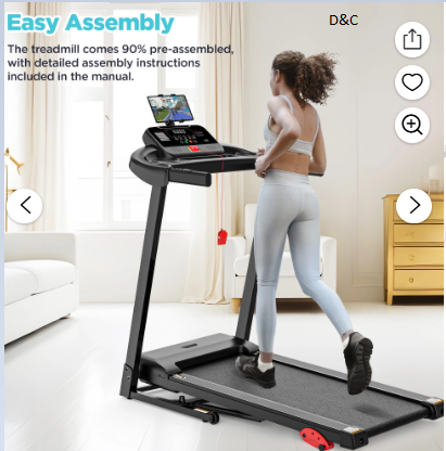 3.75HP Treadmill 300lb Capacity, Incline Folding Treadmill