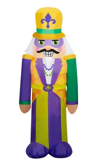 Nutcracker Airblown Yard Inflatable, Multicolor, 48″, Mardi Gras by Way To Celebrate
