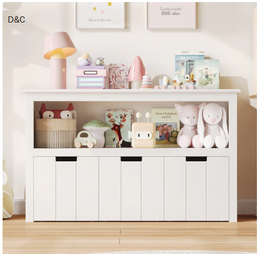 Bayze Bookcase with Removable Drawers, White