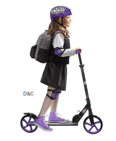 HALO Rise Above Supreme Big Wheel Scooter – Purple – Designed for All Riders (Unisex) – 8″ Wheels