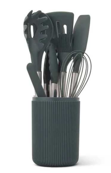 Thyme & Table 10-Piece Silicone Gadget Set – Green