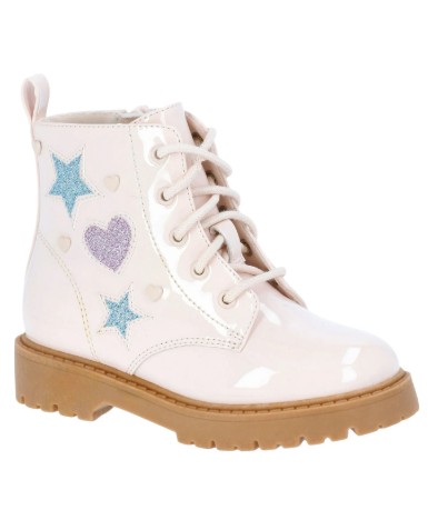 Wonder Nation Toddler Girls Combat Boots with Patches