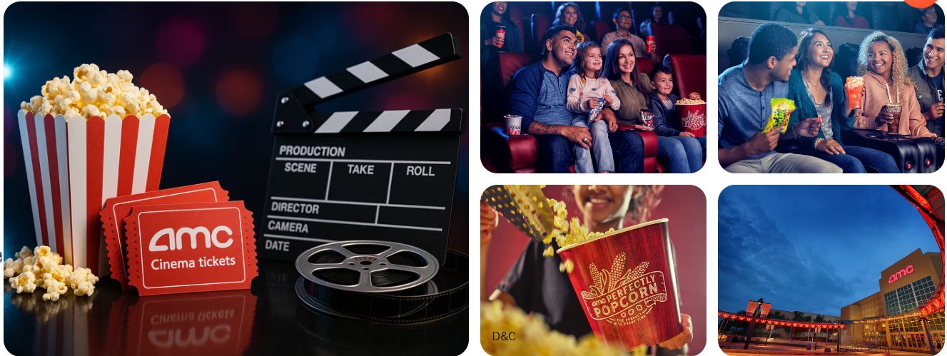 NEW AMC Movie Packages! 🎥$42 AMC Theatres Movie Family Experience With Popcorn for 4