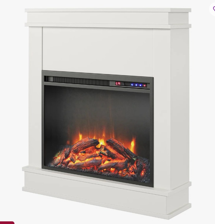 Tereza 29.7” W Electric Fireplace & Mantel Package with 4600 BTU
