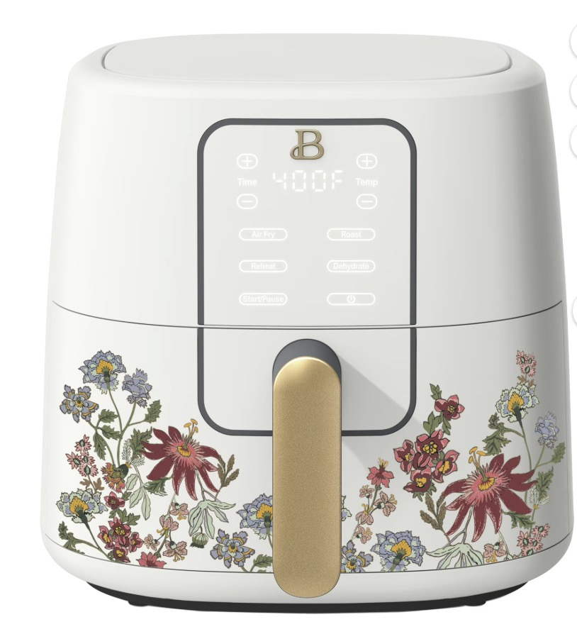 Beautiful 6 Qt Air Fryer in Wildflower White Icing by Drew Barrymore