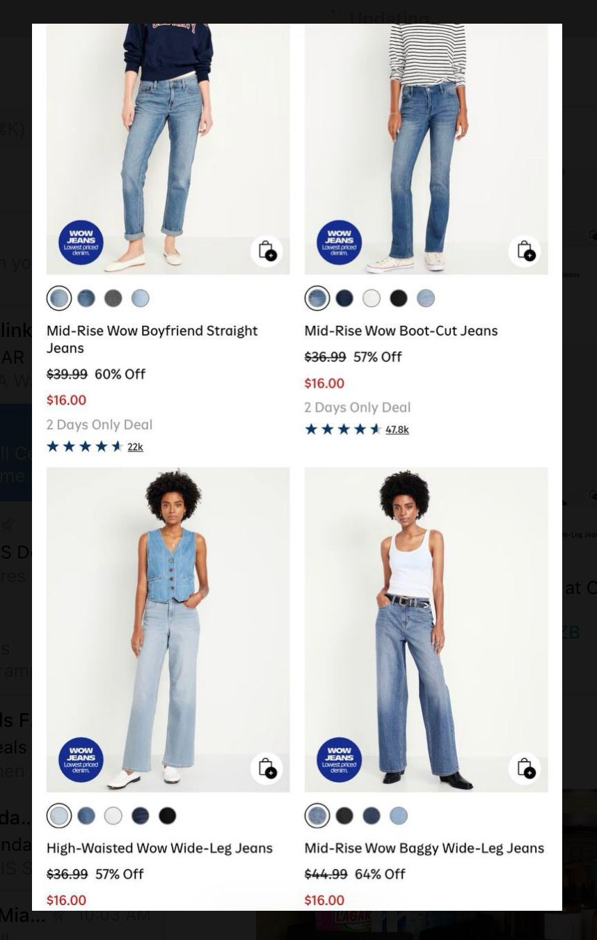 Wow Jeans for the Family at Old Navy ($10 & $16