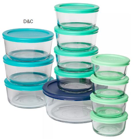 24-Piece Food Storage Set with SnugFit Lids