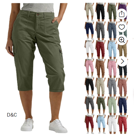 sovlvnd Fashion Plus Size Capris for Women Womens Casual Color Elastic Loose Pants Straight Wide Leg Trousers With Pocket Cropped Pants for Women