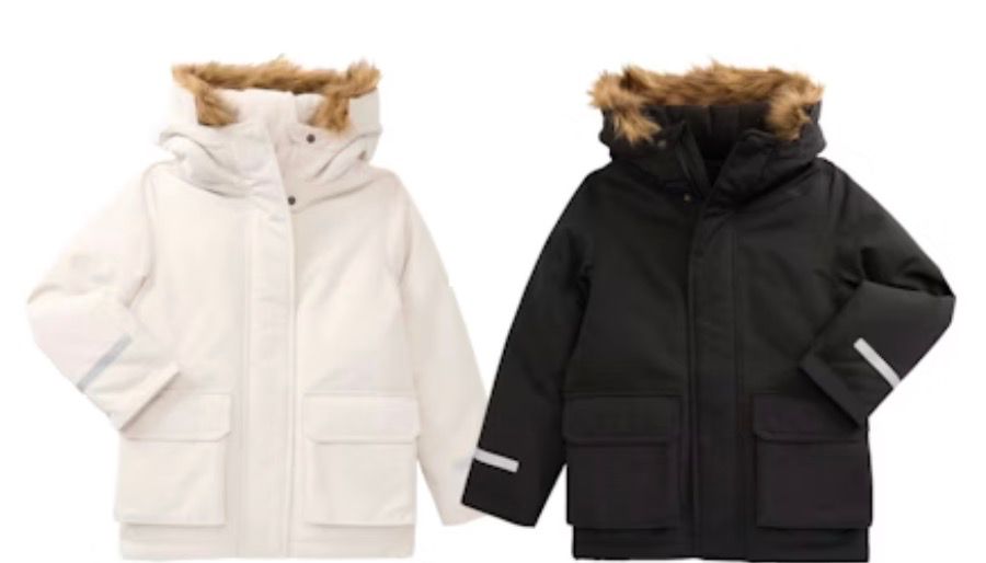 Ozark Trail Girls Parka with Faux Fur Hood Lining, Sizes 4-18