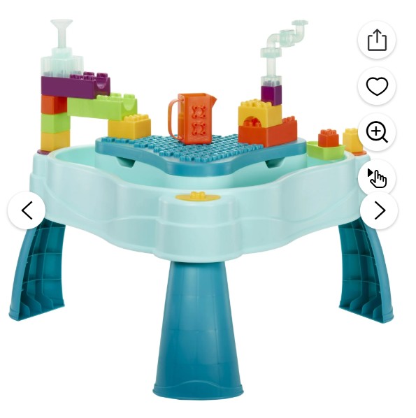 Little Tikes Build & Splash Water Table with 25 Piece Accessories