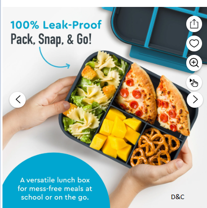 Bentgo Kids Snap & Go Leak-Proof Lunch Box – Dino