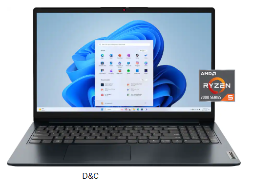 Lenovo – IdeaPad 1 15.6″ Full HD Laptop – AMD Ryzen 5 7520U 2022 – 8GB Memory- 256GB SSD – Abyss Blue