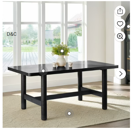 Better Homes & Gardens Adlin 70″ Adjustable Dining Table, Charcoal