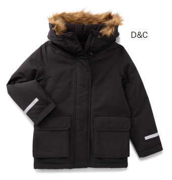 Ozark Trail Girls Parka with Faux Fur Hood Lining, Sizes 4-18