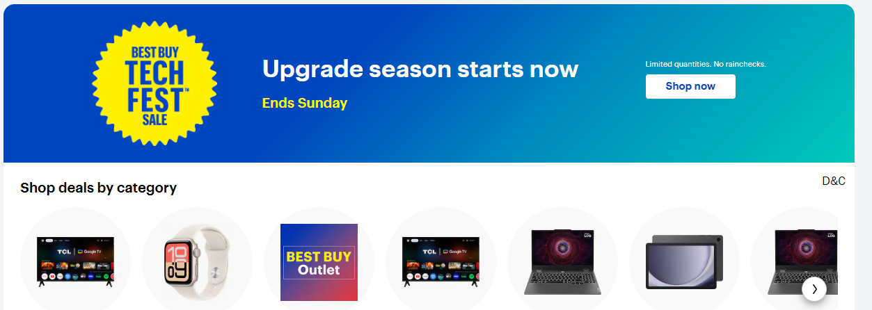 BestBuy tech test sale